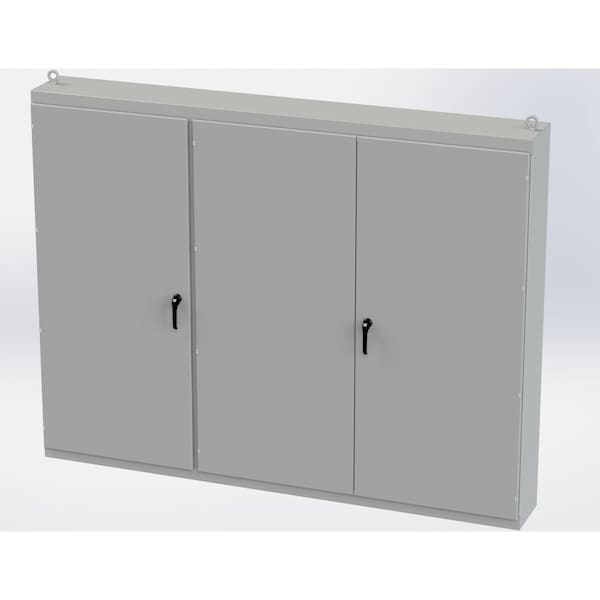 Saginaw Control & Engineering Carbon Steel Electrical Enclosures, 86 in H, 14 in D, 112 in W, NEMA 3R, 12, 13, Hinged - SCE-86M3E