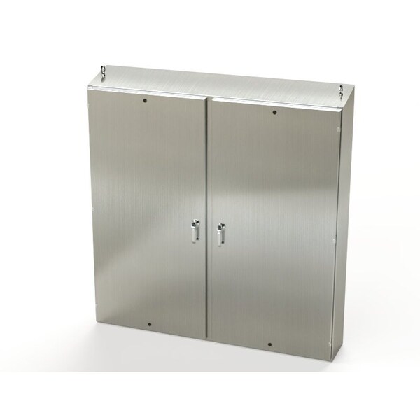Saginaw Control & Engineering 304 Stainless Steel Electrical Enclosures, 72 in H, 12 in D, 72 in W, NEMA 3R, 4, 4X, 12, 13 - SCE-72EL7212SSST