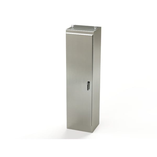 Saginaw Control & Engineering 304 Stainless Steel Electrical Enclosures, 90 in H, 20 in D, 24 in W, NEMA 3R, 4, 4X, 12, 13 - SCE-90EL2420SSFS