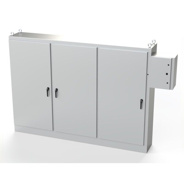 Saginaw Control & Engineering Carbon Steel Electrical Enclosures, 84 in H, 18 in D, 117-1/2 in W, NEMA 3R, 12, 13, Hinged - SCE-84XR3EW18G