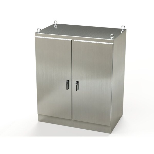 Saginaw Control & Engineering 316 Stainless Steel Electrical Enclosures, 72 in H, 36 in D, 60 in W, NEMA 3R, 4, 4X, 12, 13 - SCE-72EL6036SS6FSD
