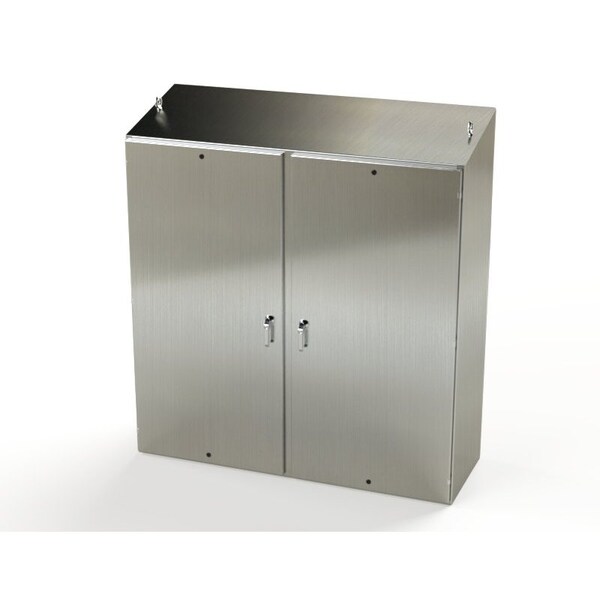 Saginaw Control & Engineering 304 Stainless Steel Electrical Enclosures, 72 in H, 24 in D, 72 in W, NEMA 3R, 4, 4X, 12, 13 - SCE-72EL7224SSST