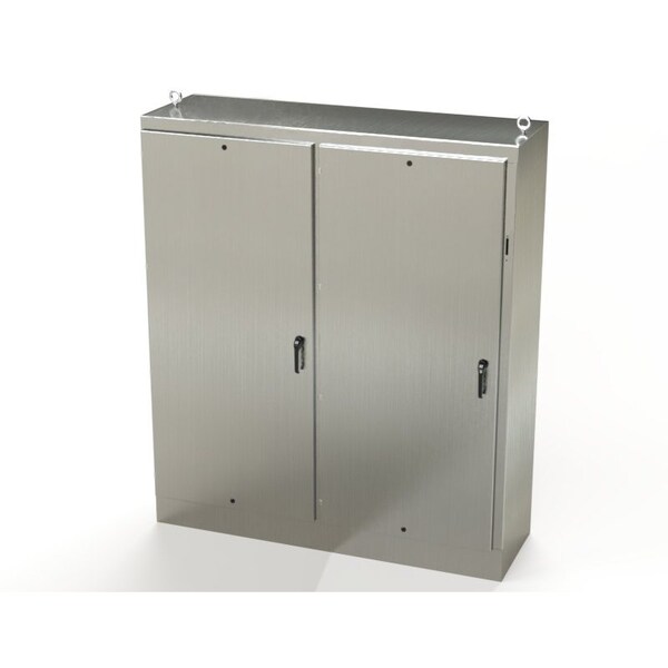Saginaw Control & Engineering 304 Stainless Steel Electrical Enclosures, 90 in H, 24 in D, 77-3/4 in W, NEMA 3R, 4, 4X, 12, 13 - SCE-90XM7824SS