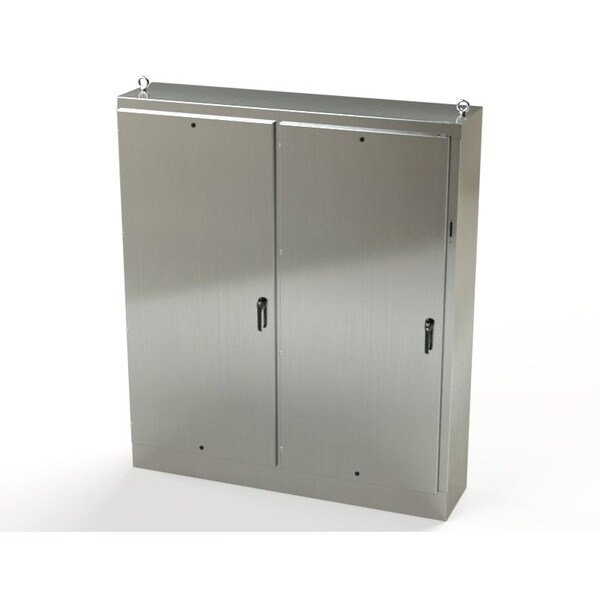 Saginaw Control & Engineering 304 Stainless Steel Electrical Enclosures, 90 in H, 18 in D, 77-3/4 in W, NEMA 3R, 4, 4X, 12, 13 - SCE-90XM7818SS