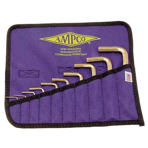 Ampco Safety Tools 10 Piece Metric L-Shape Hex Key Set, M-42M - M-42M