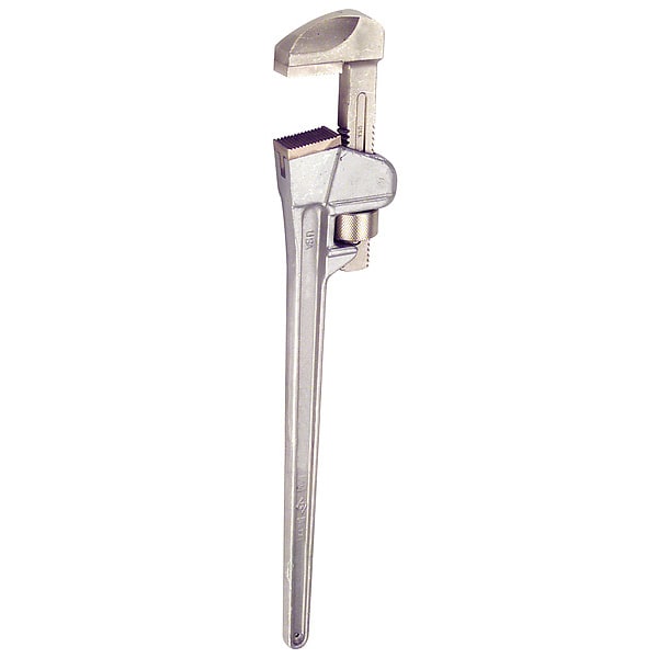 Ampco Safety Tools 24 in L 4 1/4 in Cap. Aluminum Straight Pipe Wrench - W-214AL