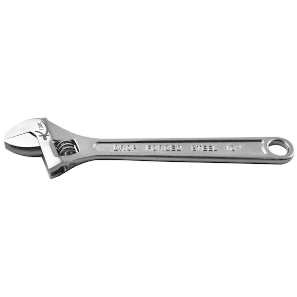 K-Tool International Wrench, Adjustable, 10", Finish: Chrome plated - KTI-48010