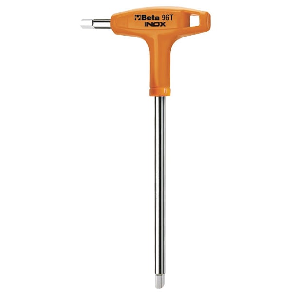 Beta SAE T-Handle Hex Key, 1/8 in Tip Size, 5 in Long, 2 in Short - 96T INOX