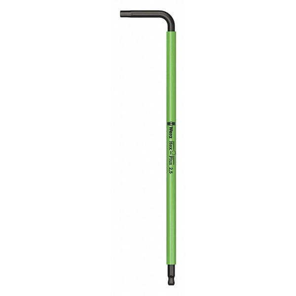 Wera Plain L Key, 2.5 mm Tip Size, 6 in Long, 3 in Short - 05022604001