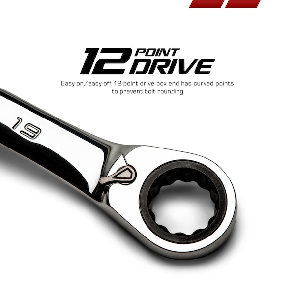Non Stop Auto Tools 18mm Ultrafine 120Tooth Reversible Ratcheting Combination Wrench - NS71018