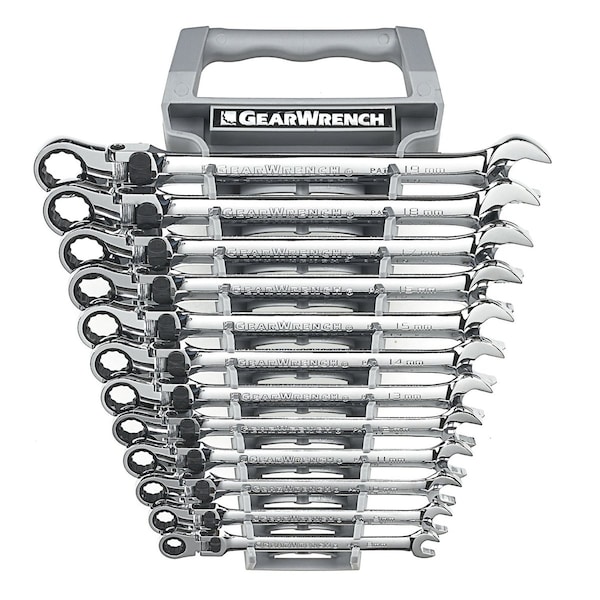 Gearwrench 12 Piece Metric  XL Locking Flex Head Ratcheting Wrench Set - EHT85698
