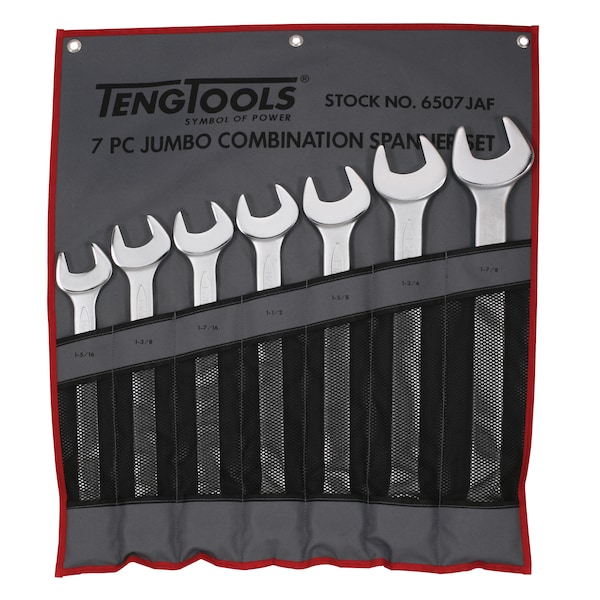 Teng Tools 6507JAF - 7 Piece SAE Combination Wrench Set 1-5/16 to 1-7 - 6507JAF