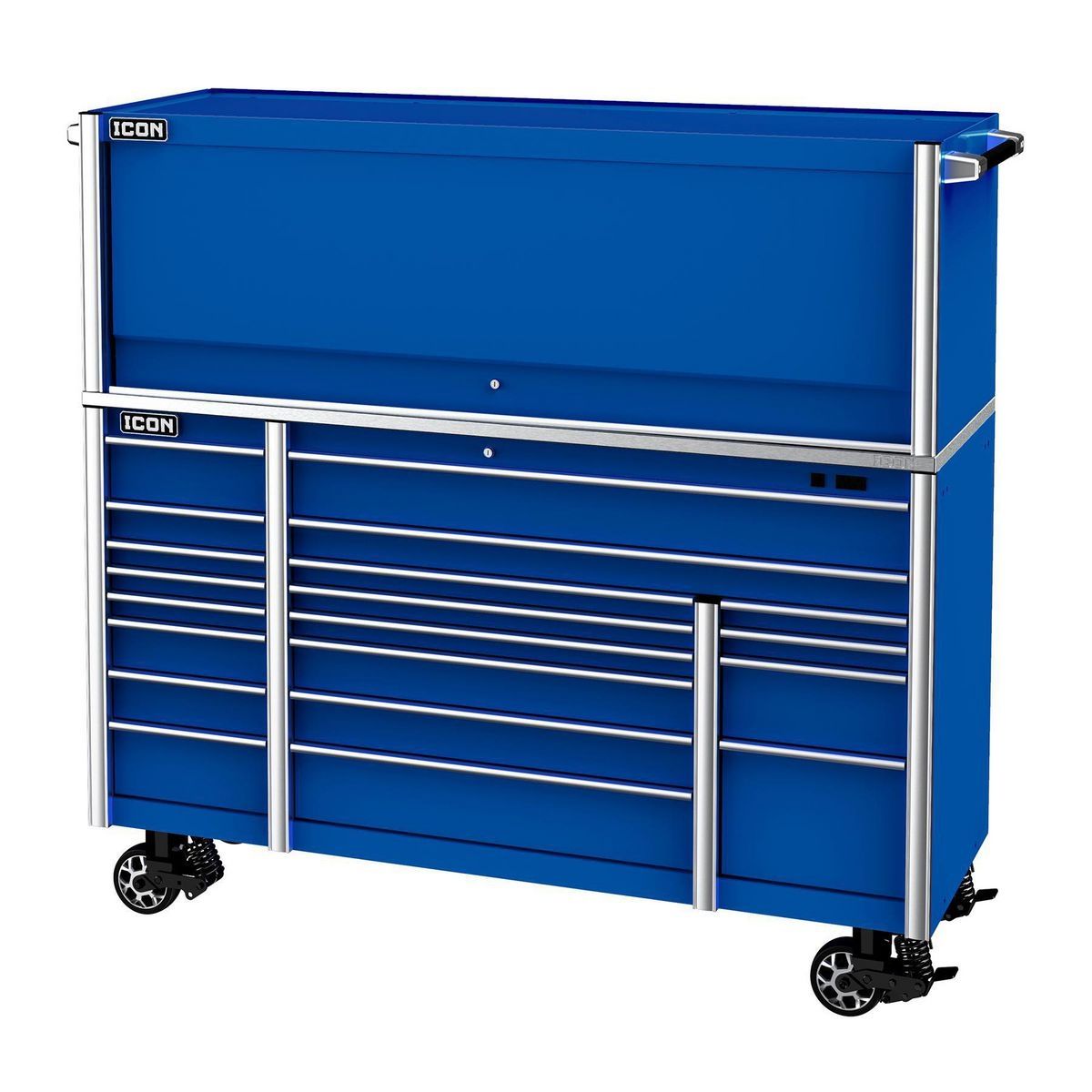 Icon 73 pulgadas x 25 pulgadas. Gabinete de rodillos profesional, azul - 56295.