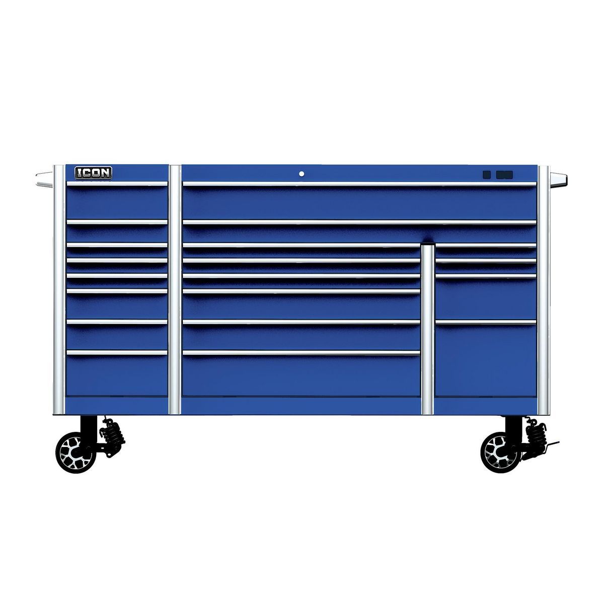 Icon 73 pulgadas x 25 pulgadas. Gabinete de rodillos profesional, azul - 56295.