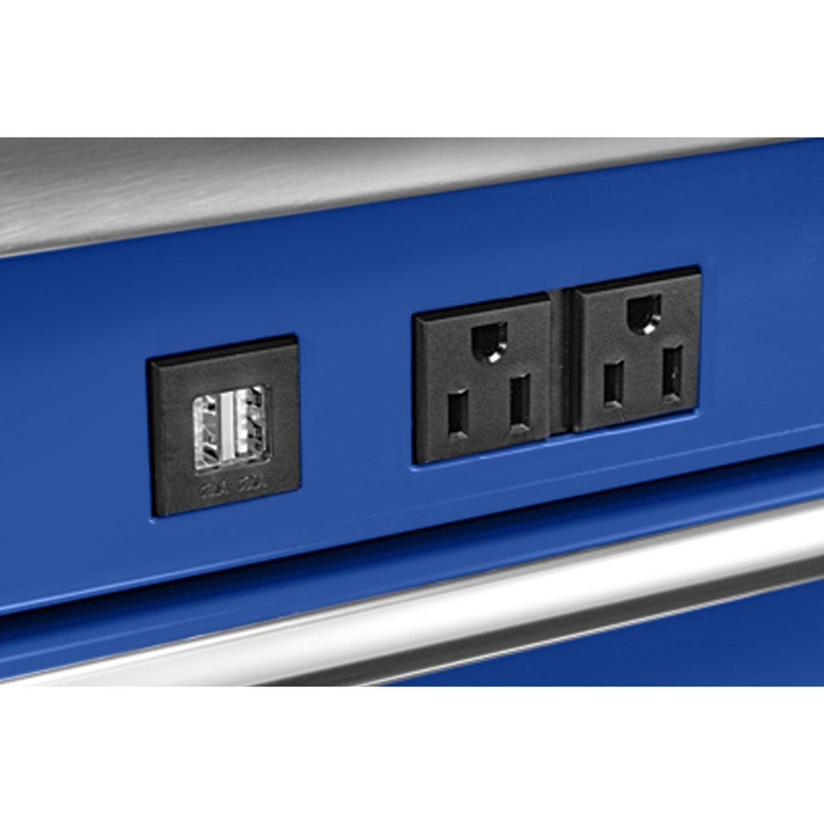 Icon 73 pulgadas x 25 pulgadas. Gabinete de rodillos profesional, azul - 56295.