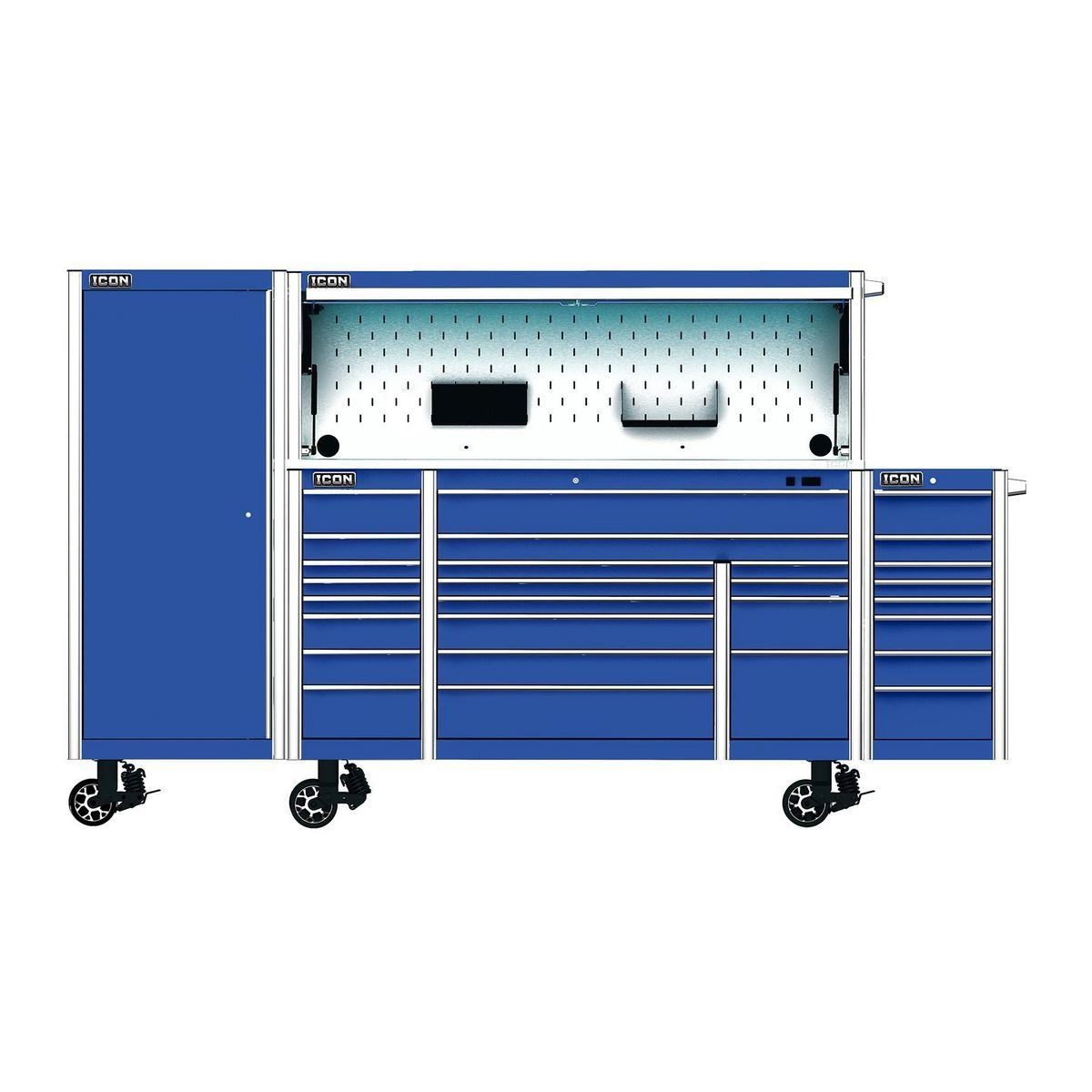 Icon 73 pulgadas x 25 pulgadas. Gabinete de rodillos profesional, azul - 56295.