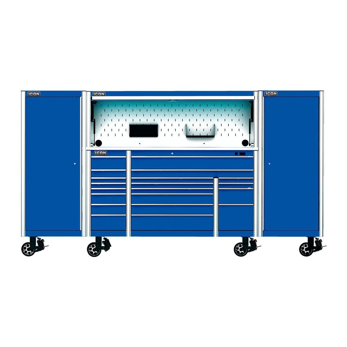 Icon 73 pulgadas x 25 pulgadas. Gabinete de rodillos profesional, azul - 56295.