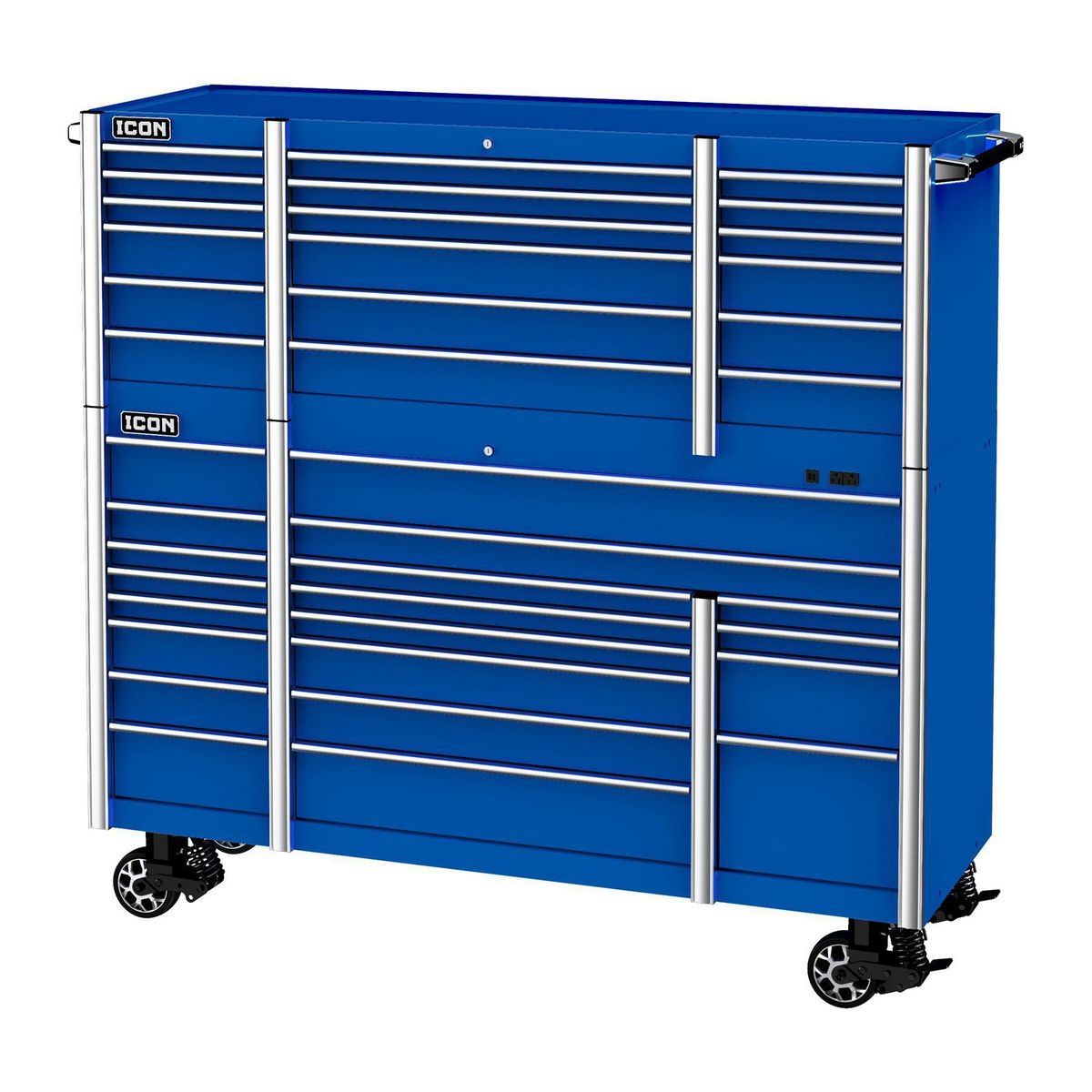 Icon 73 pulgadas x 25 pulgadas. Gabinete de rodillos profesional, azul - 56295.