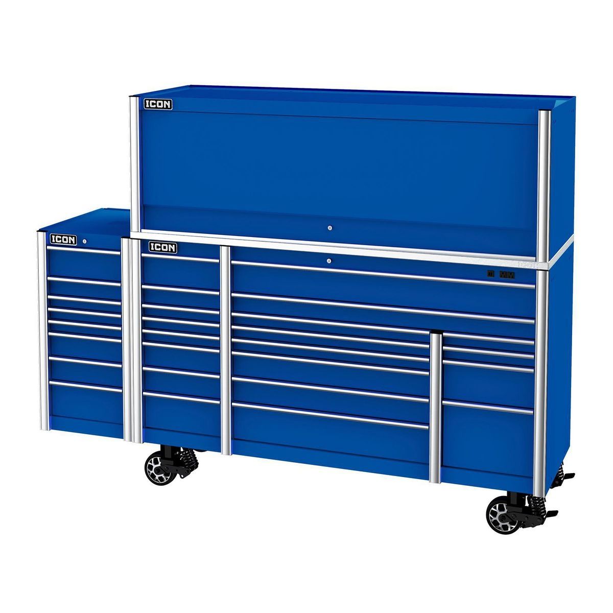 Icon 73 pulgadas x 25 pulgadas. Gabinete de rodillos profesional, azul - 56295.