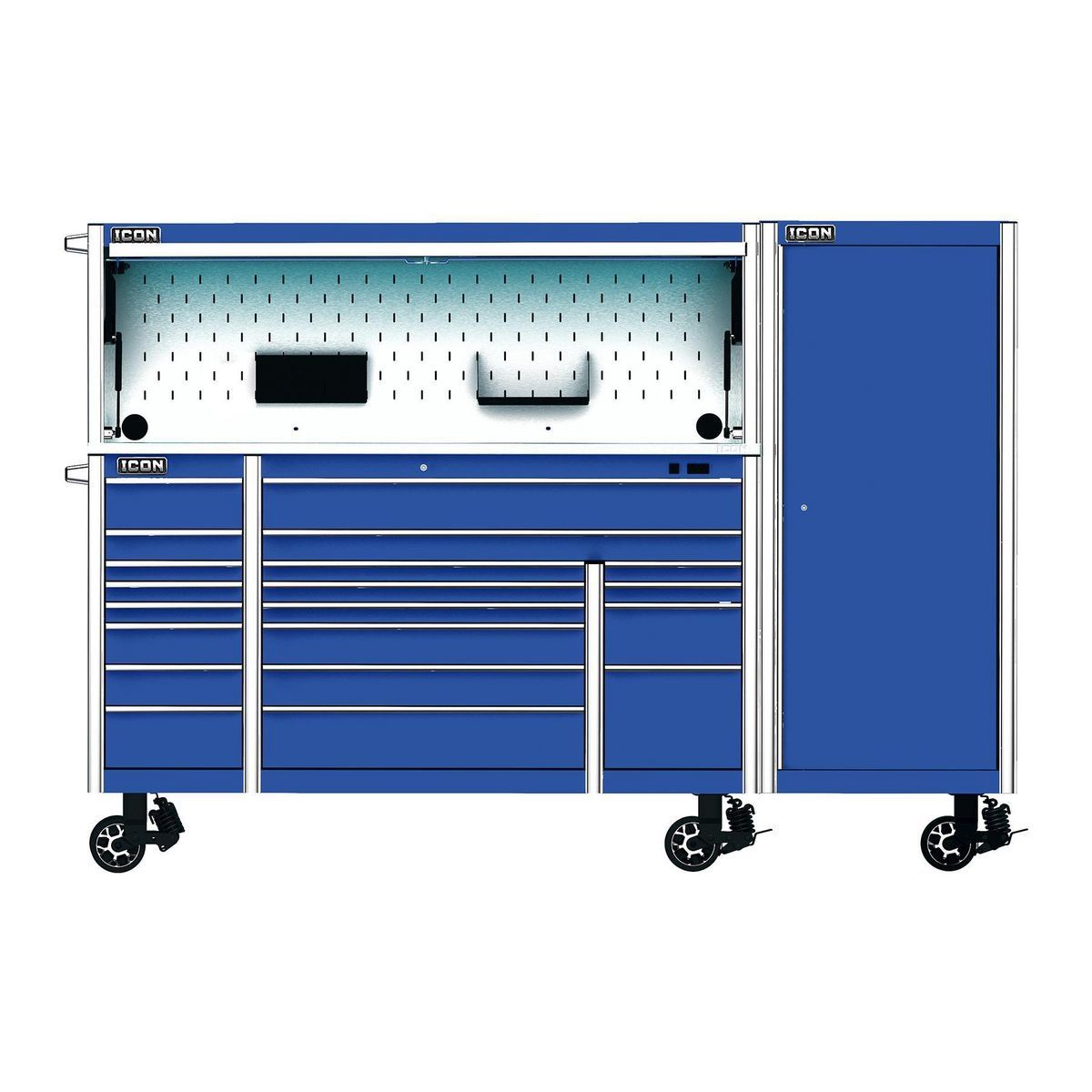 Icon 73 pulgadas x 25 pulgadas. Gabinete de rodillos profesional, azul - 56295.