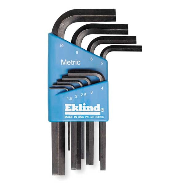 Eklind 9 Piece Metric L-Shape Hex Key Set, 11509 - 11509