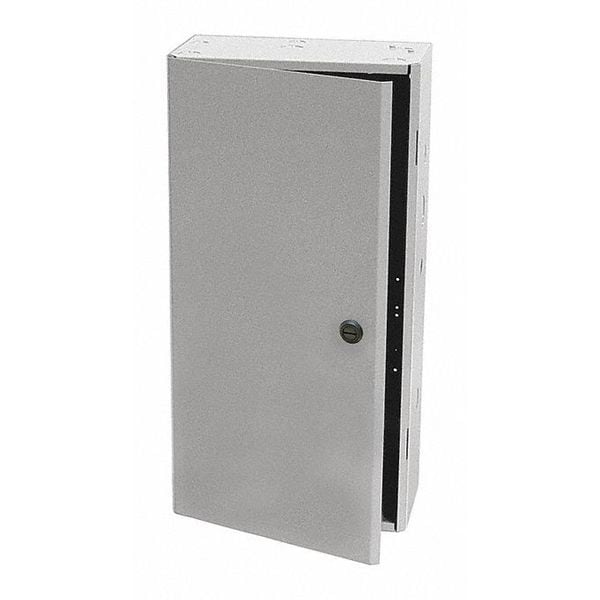 Functional Devices-Rib Steel Electrical Enclosures, 24-1/2 in H, 6-1/2 in D, 12-1/2 in W, NEMA 1, Hinged - MH3803L-L4