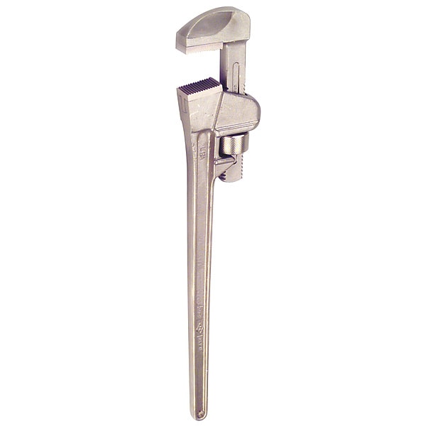 Ampco Safety Tools 48 in L 7 9/16 in Cap. Aluminum Bronze Straight Pipe Wrench - W-216