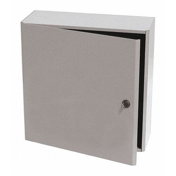 Functional Devices-Rib Steel Electrical Enclosures, 18 in H, 7 in D, 18 in W, NEMA 1, Hinged - MH4403L-L4