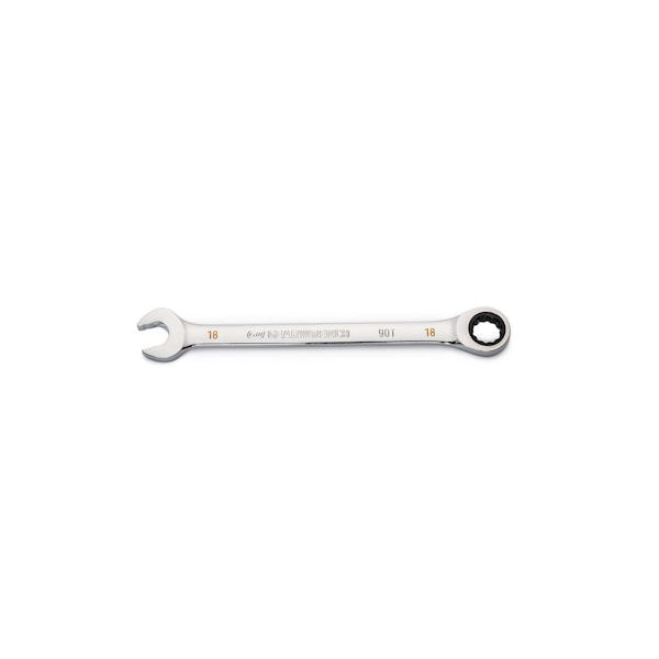 Gearwrench 18mm 90-Tooth 12 Point Ratcheting Combination Wrench - 86918