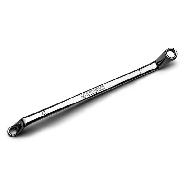 Capri Tools 6 mm x 7 mm 75-Degree Deep Offset Double Box End Wrench - CP11950-0607