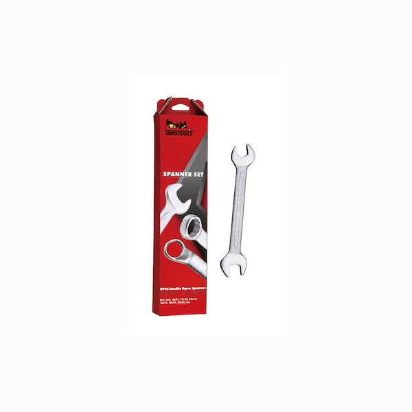 Teng Tools 8 Piece Double Open Ended Wrench Set 6 to 22mm - 6208 - 6208