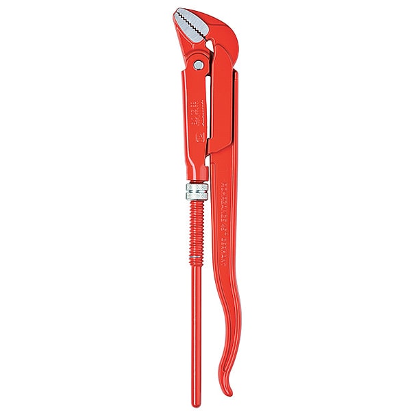 Knipex 17 in L 2 3/8 in Cap. Alloy Steel Swedish Pipe Wrench - 83 20 015