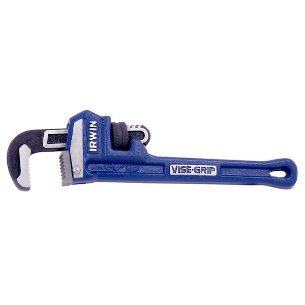 Irwin 8" L 1" Cap. Cast Iron Cast Iron Pipe Wrench W/1" Jaw Cap, 8" - 274105