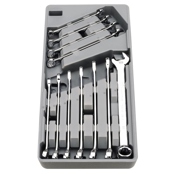Ingersoll-Rand 11 Piece Metric Long Pattern Combination Wrench Set - 752057X