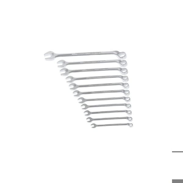 Gedore Combination Wrench Set, 11 pcs., 8-22mm, Finish: Chrome plated - 1 B-011