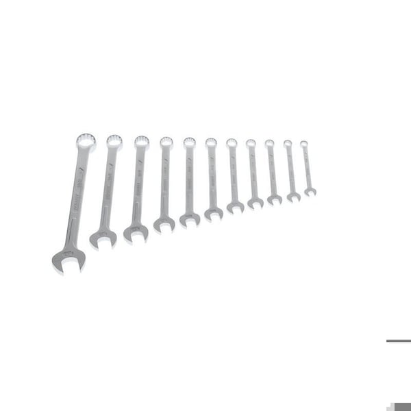 Gedore Combination Wrench Set, 11 pcs., 8-22mm, Finish: Chrome plated - 1 B-011