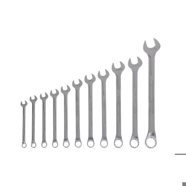 Gedore Combination Wrench Set, 11 pcs., 8-22mm, Finish: Chrome plated - 1 B-011