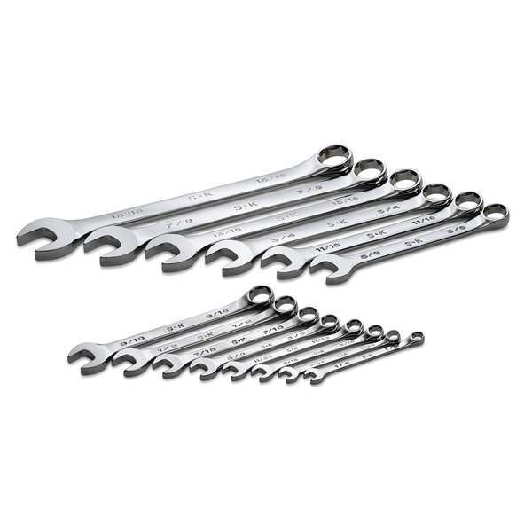 Sk Professional Tools Combo Wrench Set, Chrome, 1/4-15/16, 14 Pc - 86124