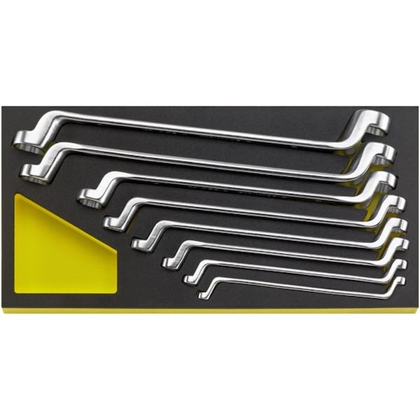 Stahlwille Tools Double ended ring Wrenchs i.TCS inlay No.TCS 20/8, 6X7-19X22MM MF 1/3-tray8-pcs. - 96830356