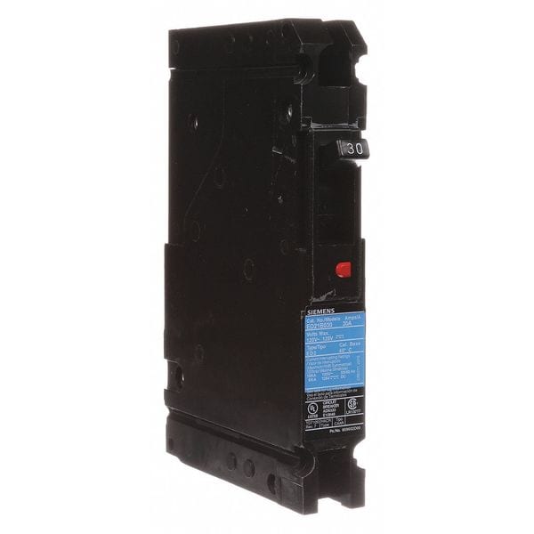 Siemens Molded Case Circuit Breaker, ED2 Series, 30A, 1 Pole, 120V AC, 10kA at 120V AC - ED21B030