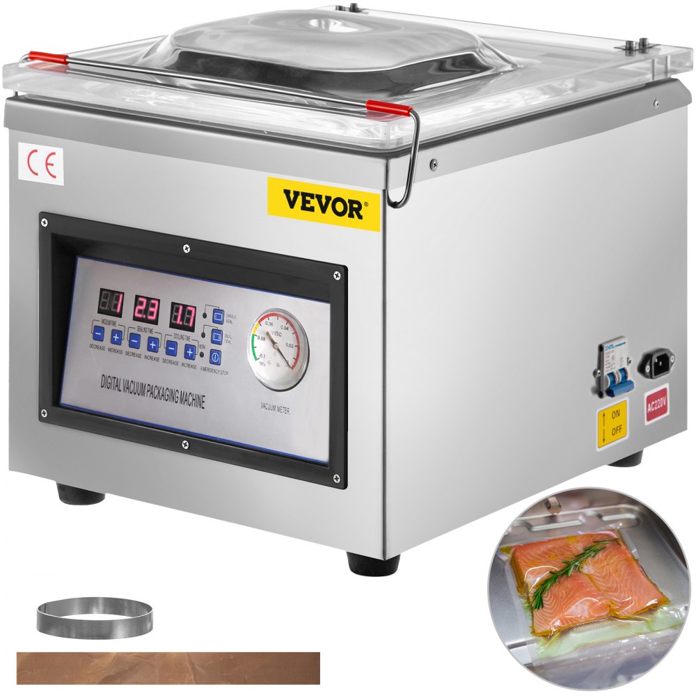 VEVOR Chamber Vacuum Sealer DZ-260C Kitchen Food Chamber Vacuum Sealer, 110V Packaging Machine Sealer for Food Saver, Home, Commercial Using - DZ-260ZKBZJ400W01V1
