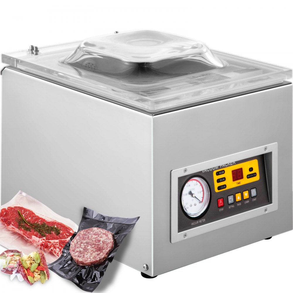 VEVOR Chamber Vacuum Sealer Machine DZ 260S Commercial Kitchen Food Chamber Vacuum Sealer, 110V Packaging Machine Sealer for Food Saver, Home, Commercial Using - DZ-260ZKBZJ000001V1
