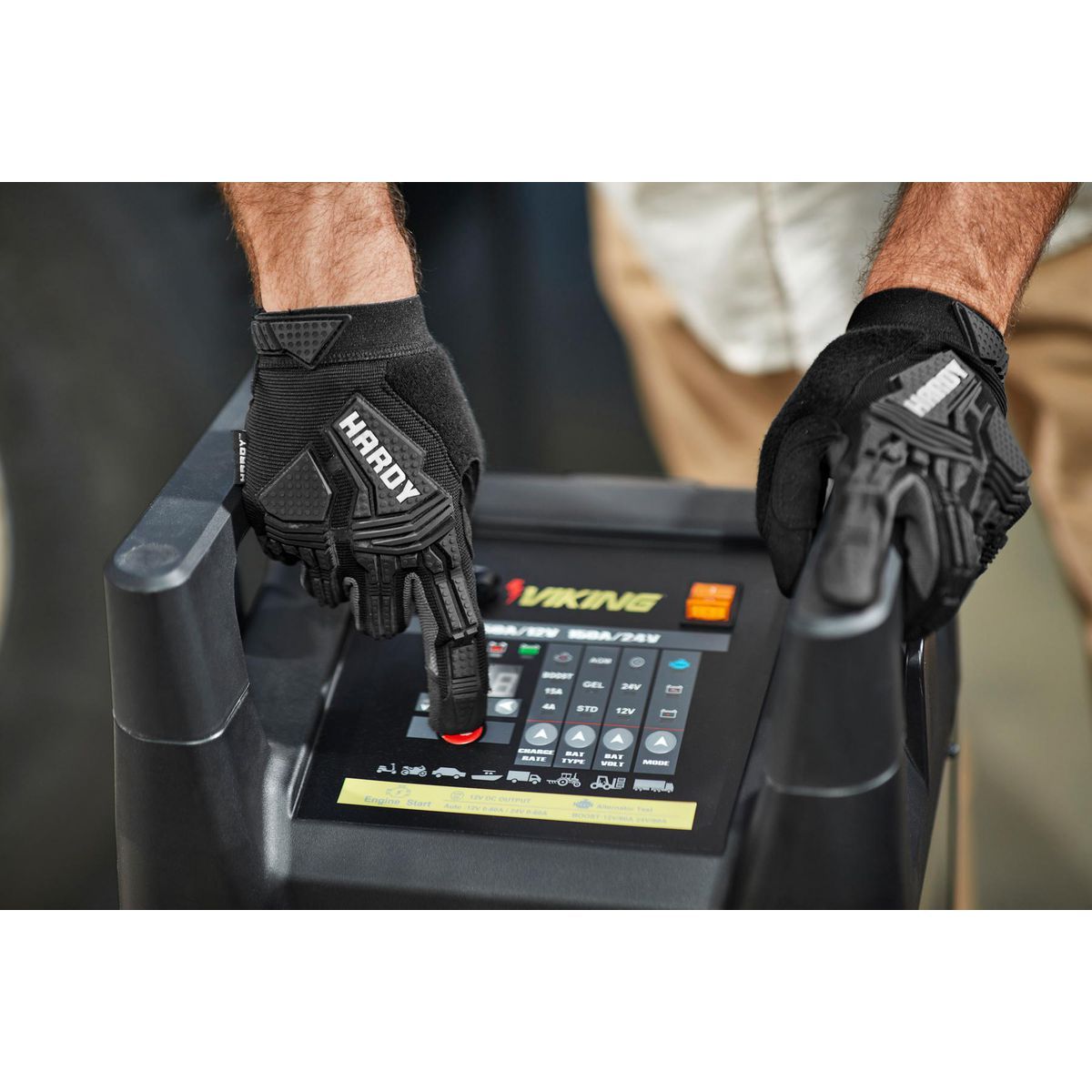 Guantes de Mecánico Hardy Anti-Vibración, Tamaño Grande - 58697
