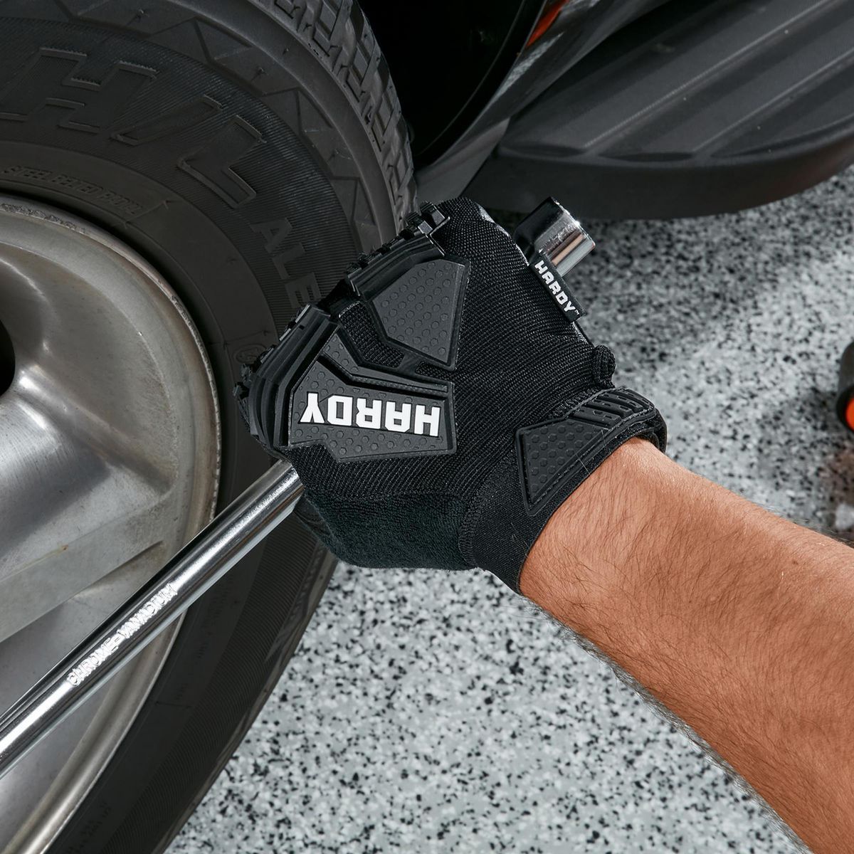 Guantes de Mecánico Hardy Anti-Vibración, Tamaño Grande - 58697