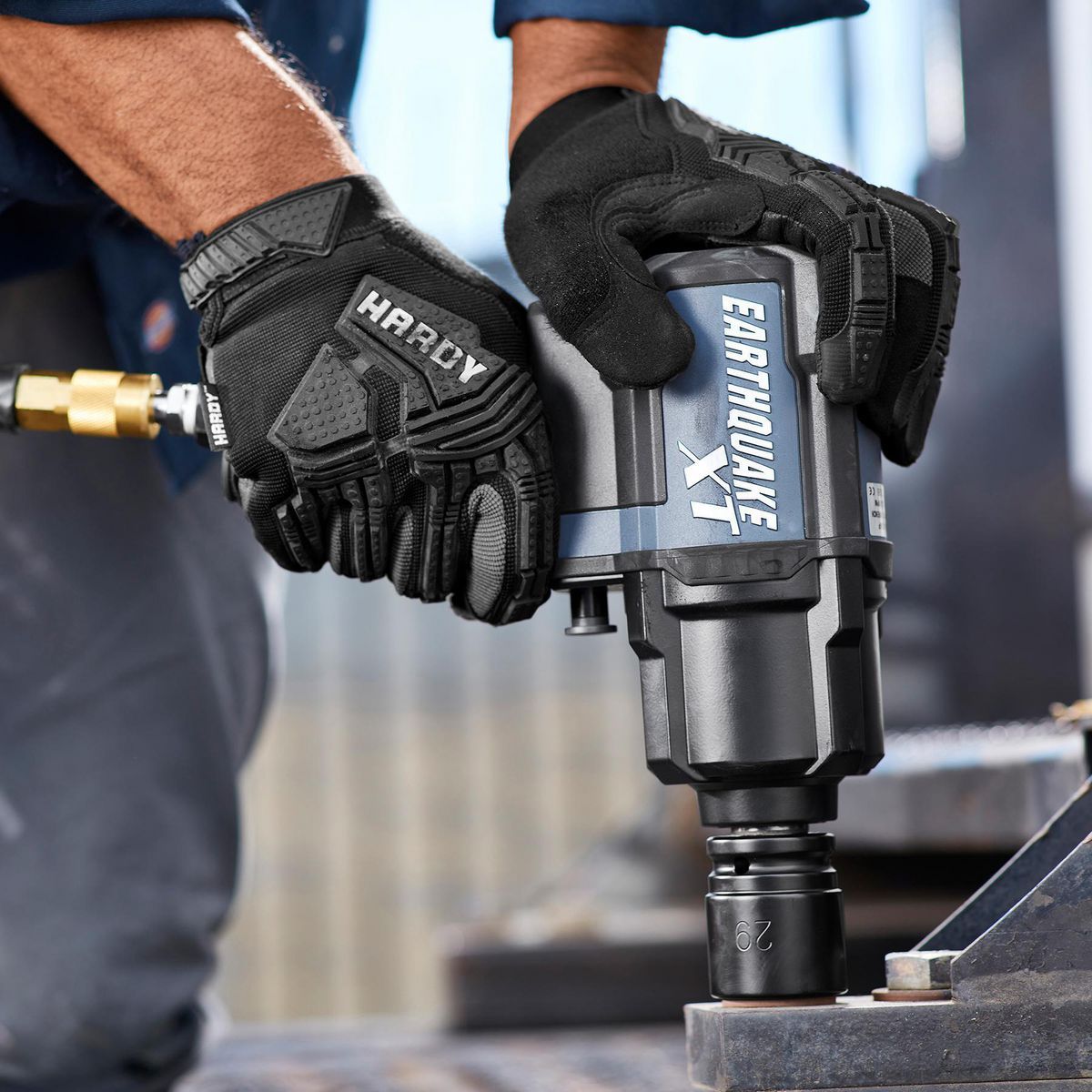 Guantes de Mecánico Hardy Anti-Vibración, Tamaño Grande - 58697