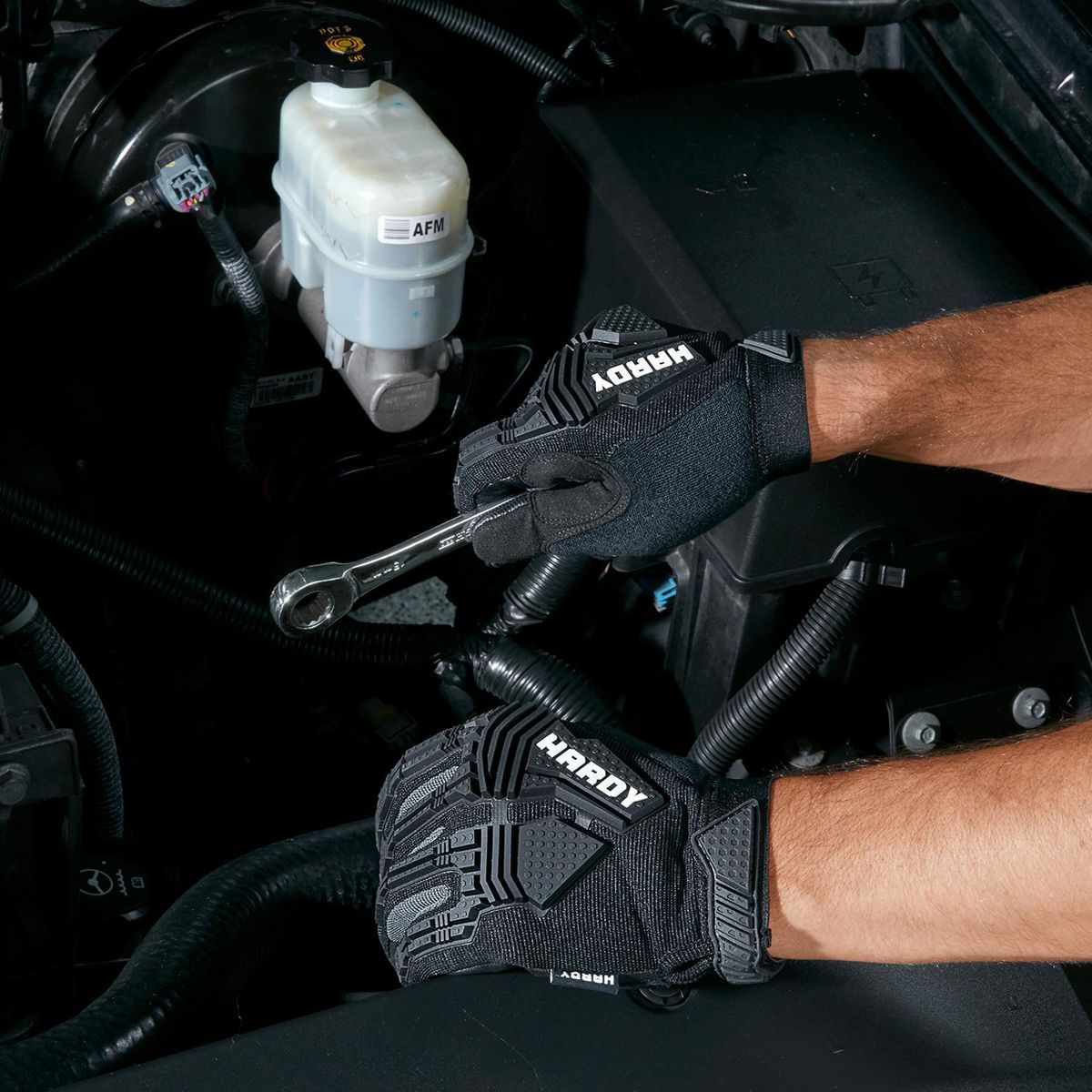 Guantes de Mecánico Hardy Anti-Vibración, Tamaño Grande - 58697