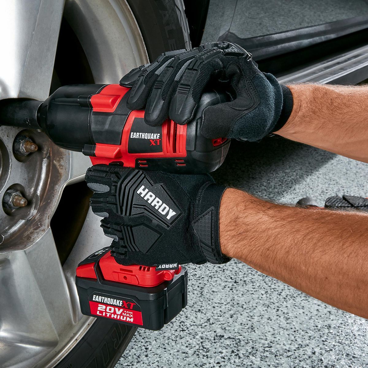 Guantes de Mecánico Hardy Anti-Vibración, Tamaño Grande - 58697
