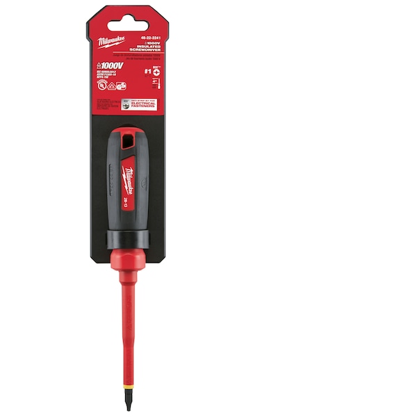 Milwaukee Tool 4 in. #1 ECX 1000 Volt Insulated Screwdriver - 48-22-2241