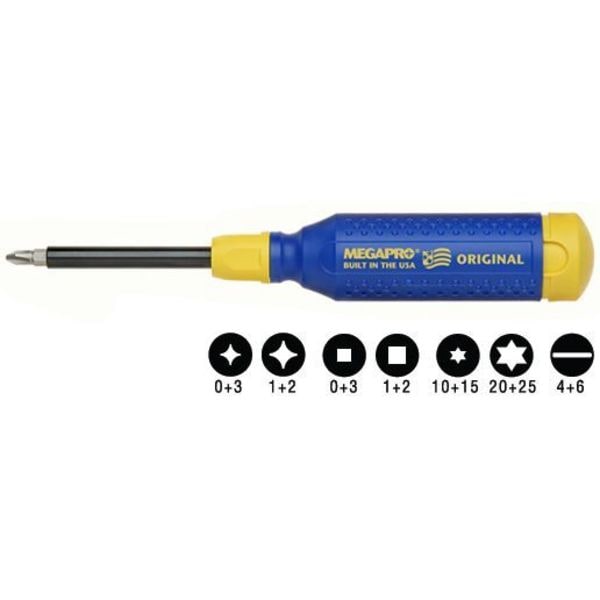 Megapro Phillips, Square, Star, Slot Bit 8 1/2 in, Drive Size: 1/4 in , Num. of pieces:8 - 151NAS-B