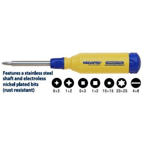 Megapro Phillips, Square, Star, Slot Bit 8 1/2 in, Drive Size: 1/4 in , Num. of pieces:8 - 151SS-B